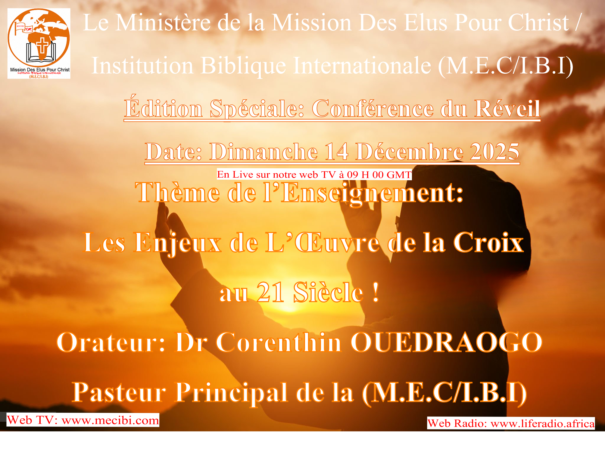 EDITION SPECIALE: BIENVENUE A LA CONFERENCE DE LA DESTINEE DIVINE DU DIMANCHE 14 DECEMBRE 2025